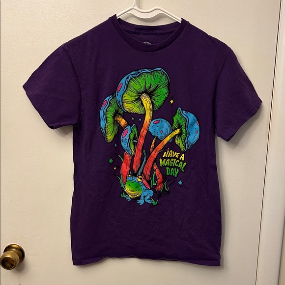 Dom Tops - DOM mushroom T-shirt small purple